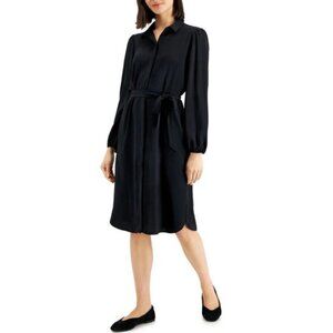 Alfani Tie Waist Shirtdress EUC